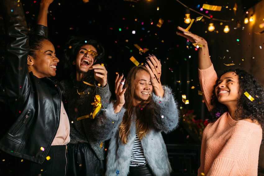group of women celebrating