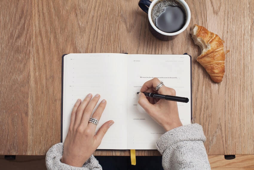 journal with journaling prompts