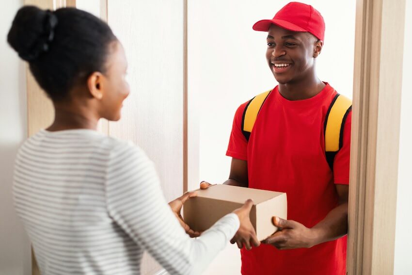 neighbor delivering a package