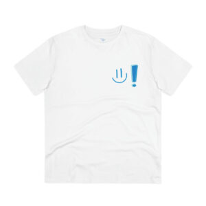 organic smile! t-shirt in white - a little dose of happy