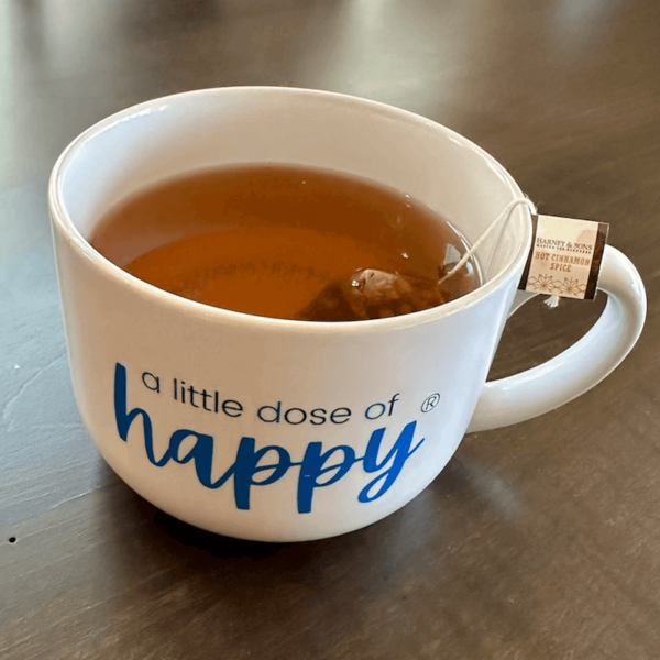 a little dose of happy mug with Harney & Sons Hot Cinnamon Spice tea