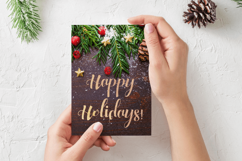 happy holidays card