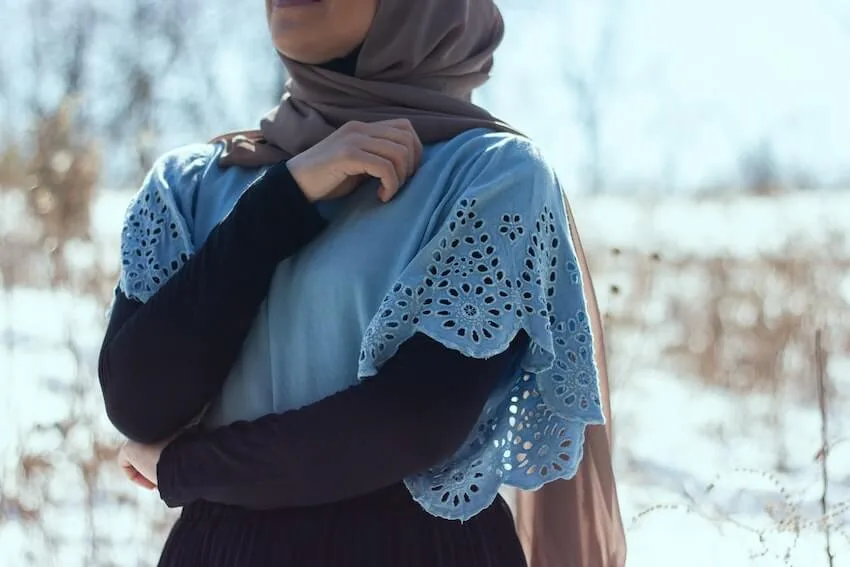 woman giving herself a hug
