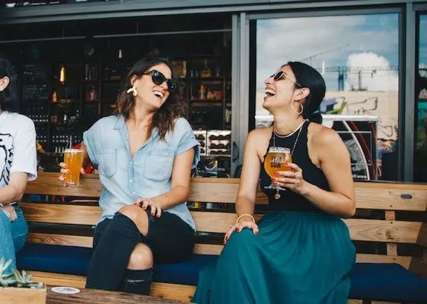 female friends laughing