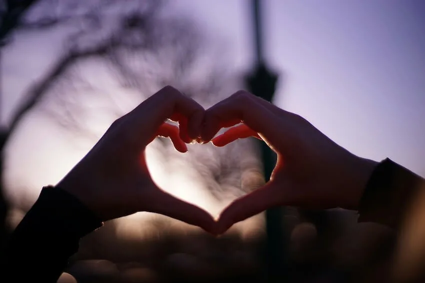 hands in the shape of a heart