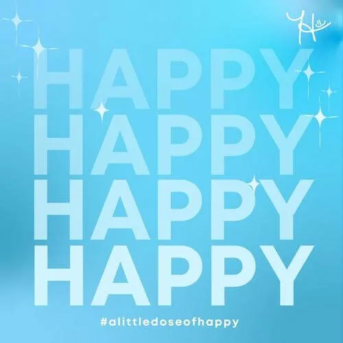 an image with the word "Happy" written 4 times