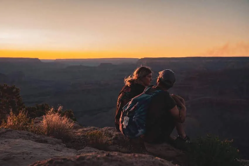hikers having a conversation
