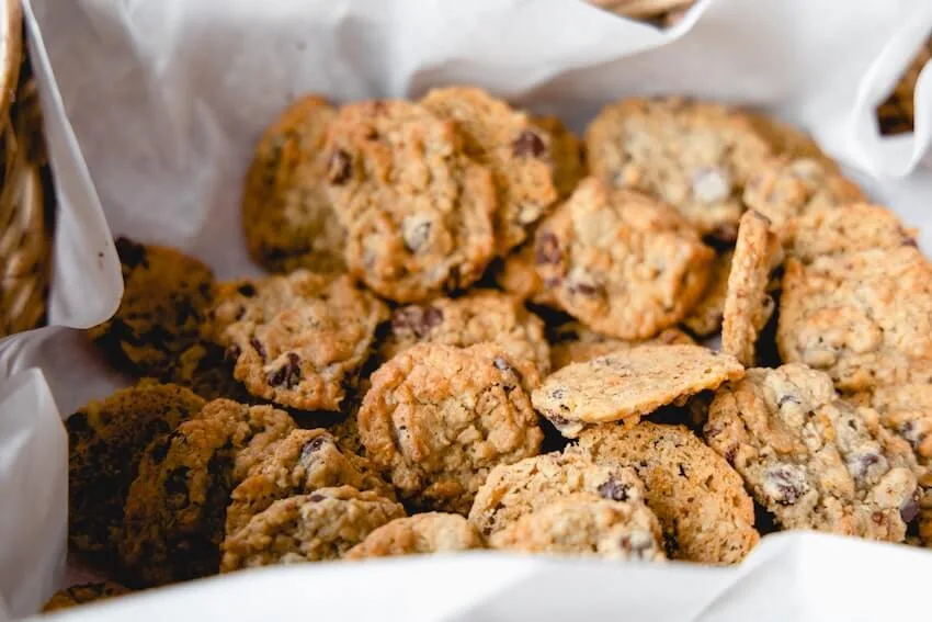basket of homemade cookies