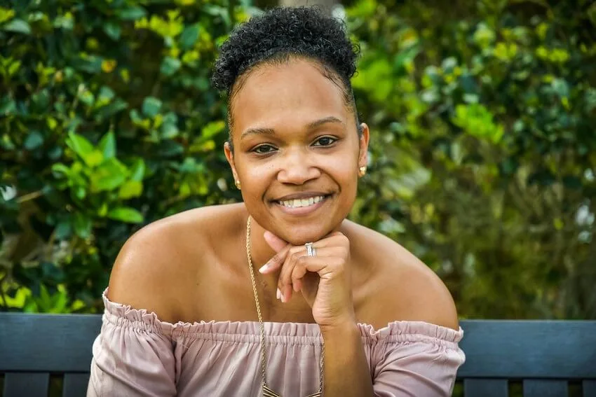 smiling woman looking directly at the camera