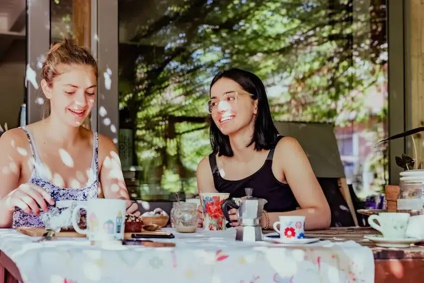 friends enjoying a meal together