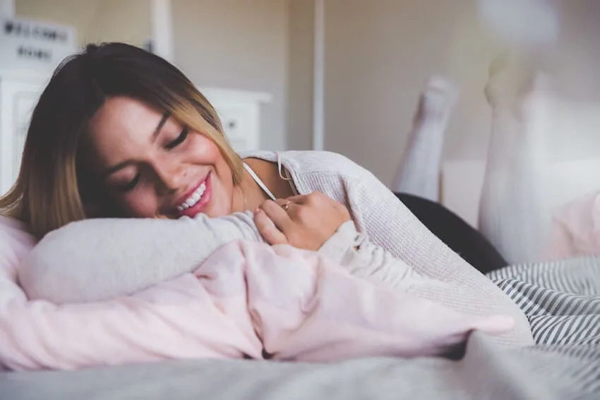 woman taking a nap