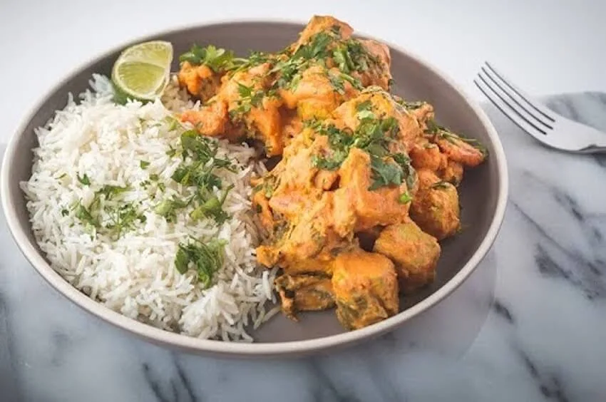 warm Indian food meal