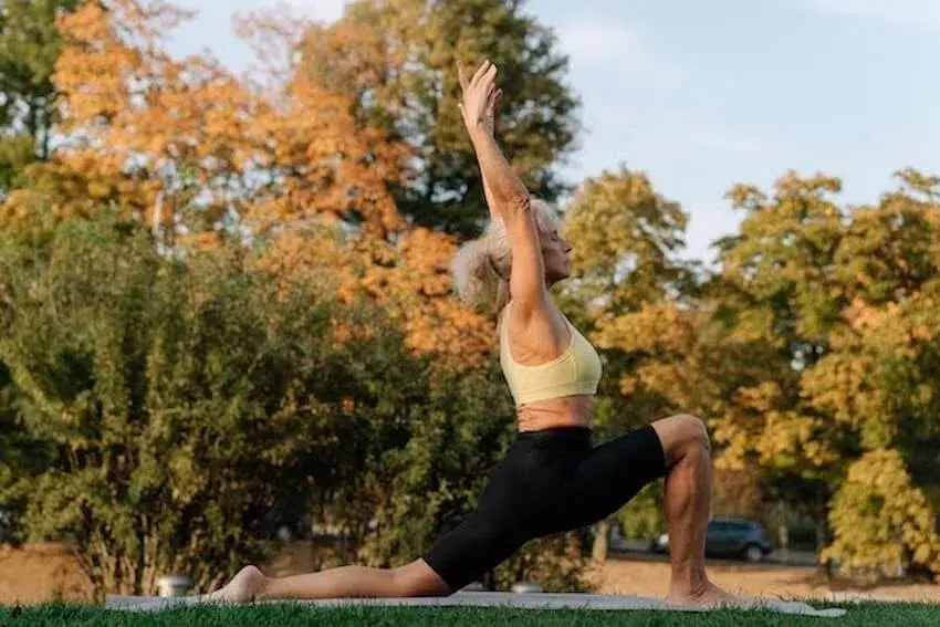 woman in a yoga pose